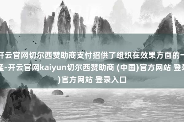 开云官网切尔西赞助商支付招供了组织在效果方面的一些勇猛-开云官网kaiyun切尔西赞助商 (中国)官方网站 登录入口