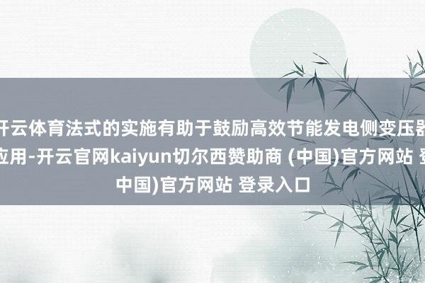 开云体育法式的实施有助于鼓励高效节能发电侧变压器的实施应用-开云官网kaiyun切尔西赞助商 (中国)官方网站 登录入口