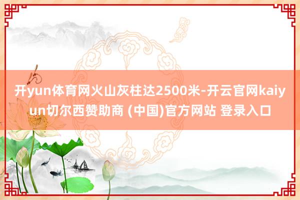 开yun体育网火山灰柱达2500米-开云官网kaiyun切尔西赞助商 (中国)官方网站 登录入口