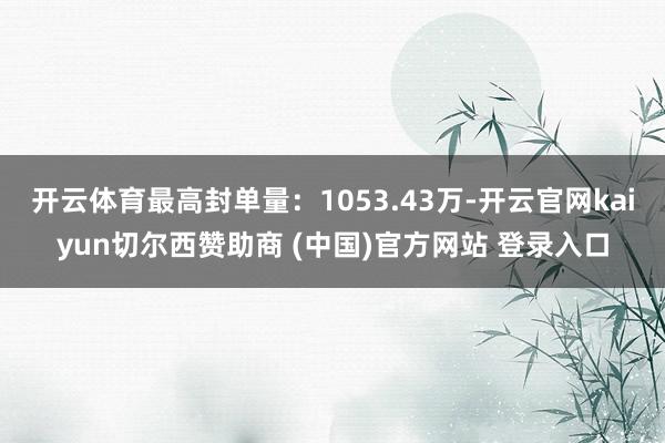 开云体育最高封单量：1053.43万-开云官网kaiyun切尔西赞助商 (中国)官方网站 登录入口