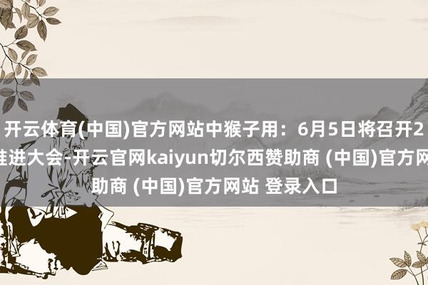 开云体育(中国)官方网站中猴子用：6月5日将召开2024年年度推进大会-开云官网kaiyun切尔西赞助商 (中国)官方网站 登录入口