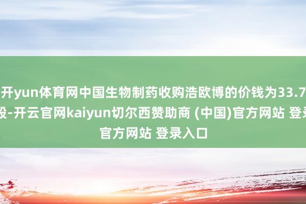 开yun体育网中国生物制药收购浩欧博的价钱为33.74元/股-开云官网kaiyun切尔西赞助商 (中国)官方网站 登录入口